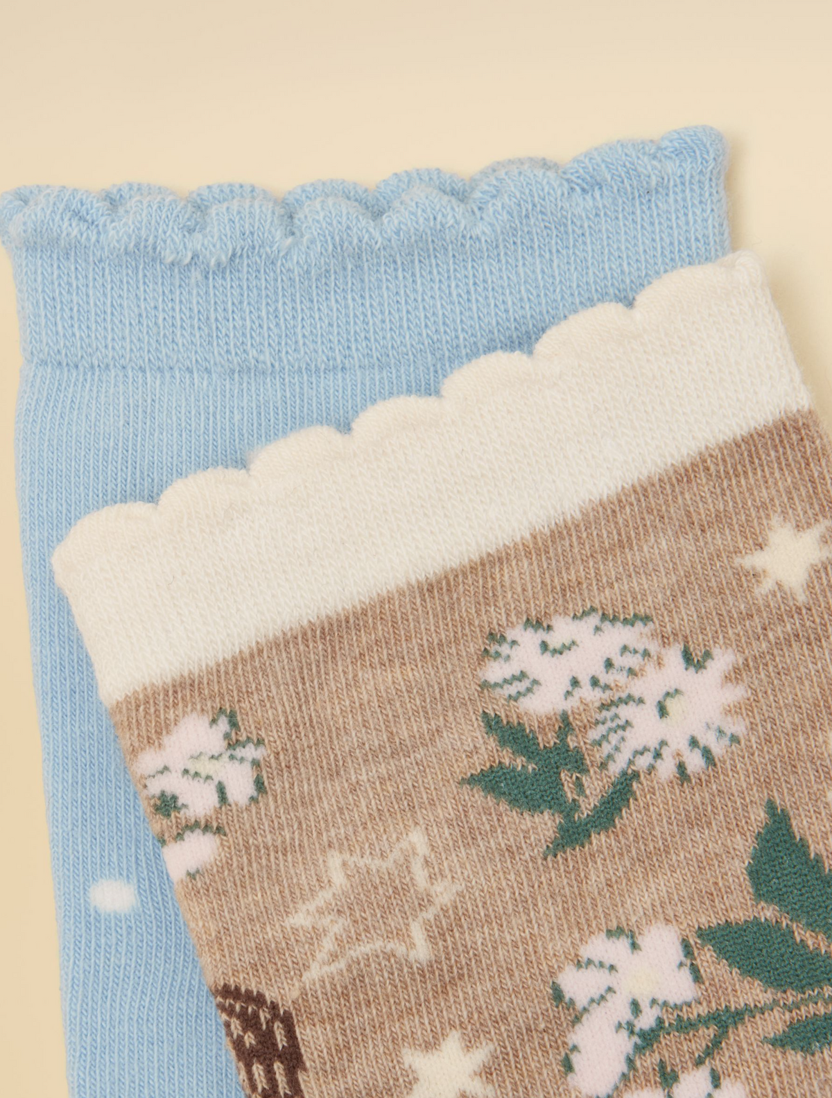 Joules Everyday 2 Pack Socks Oat Woodland