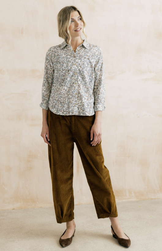 Lily & Me Patsy Organic Ditsy Shirt Powder Blue