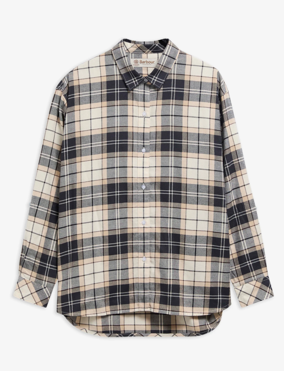 Barbour Elishaw Relaxed Long Sleeve Shirt Light Birchwood Tartan