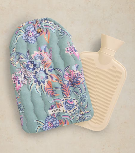 White Stuff Printed Hot Water Bottle Blue Print