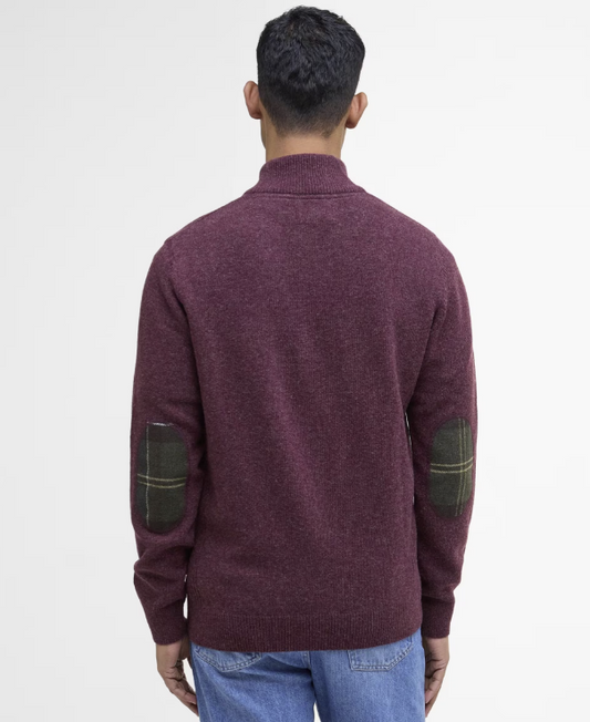 Barbour Holden Half Zip Sweater Merlot