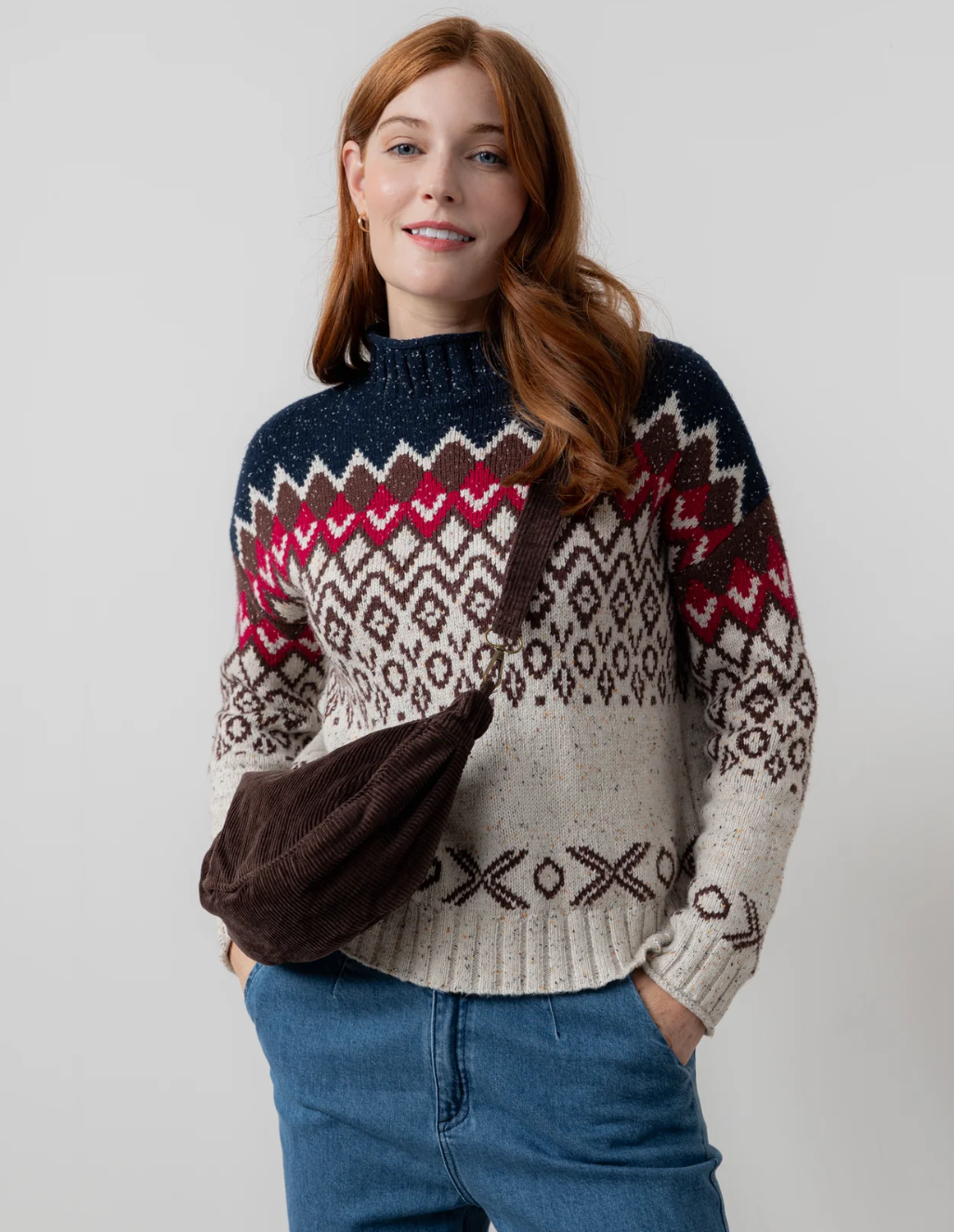 Maeve Fairisle High Neck Jumper