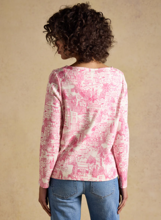 Harbour Pink City Toile Printed Top