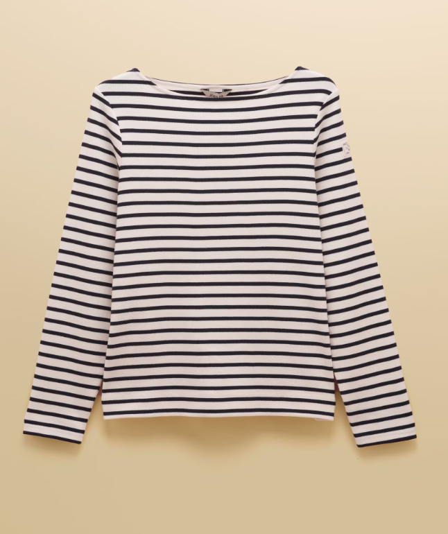 Joules Harbour Stripe Breton Top Cream / Navy