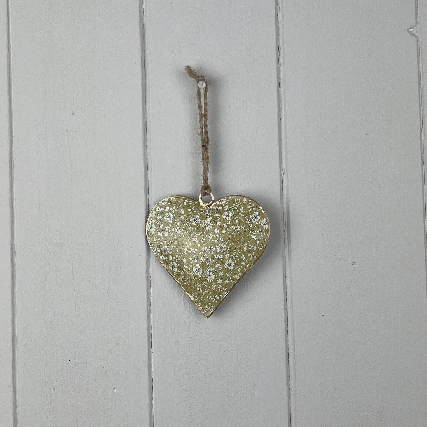 Green Metal Hanging Heart