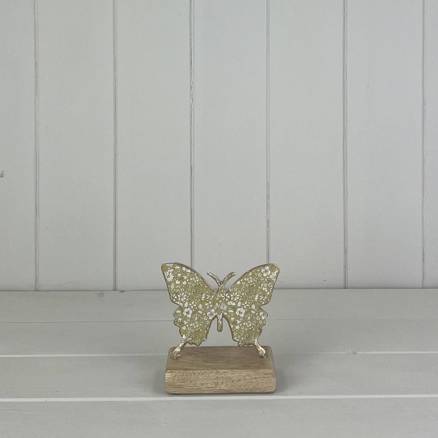Jobsons of Alnwick Metal Butterfly On Wooden Base