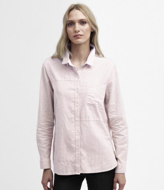Beachfront Shirt - Shell Pink Stripe