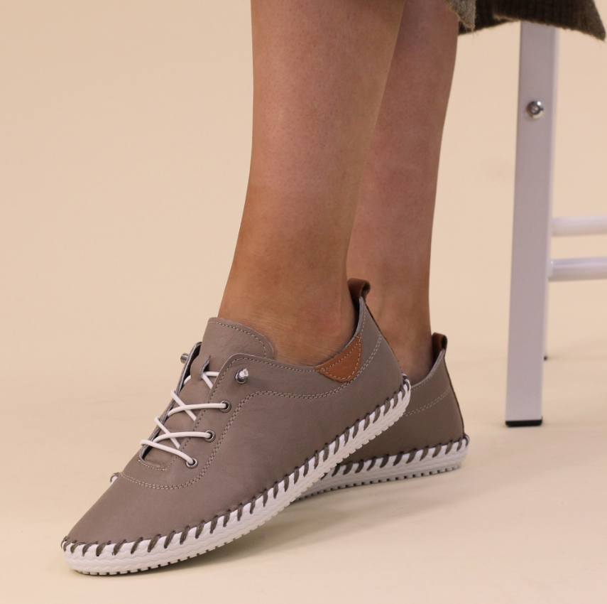 Lunar Shoes St Ives Plimsolls Taupe