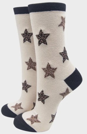 Star & Cheetah Bamboo Socks Gift Box