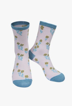 Floral Bamboo Socks Gift Box