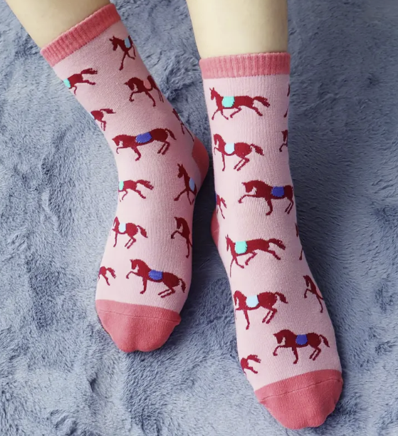 5 Pack Horse Design Socks