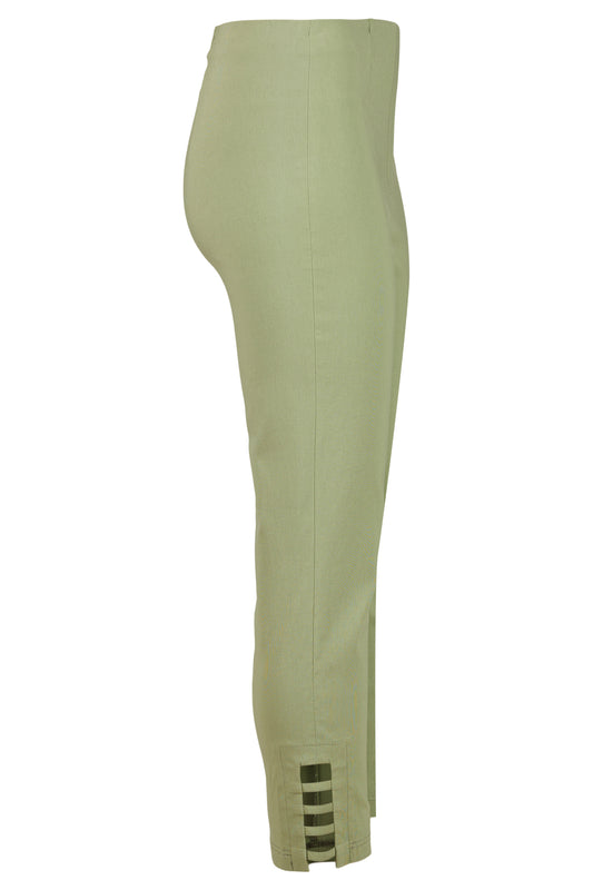Lena 09 Ankle Grazer Trousers Khaki Green