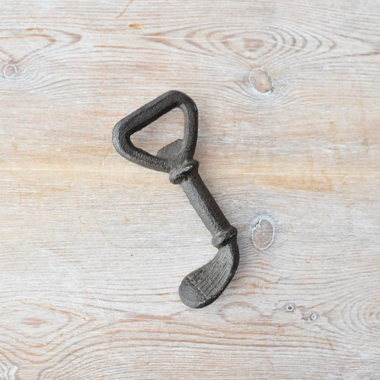 Cast Iron Gold Club Bottle Opener