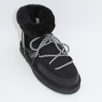 Blurred Micro Black Boots