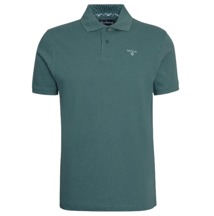 Barbour Tartan Pique Polo Shirt Vintage Teal