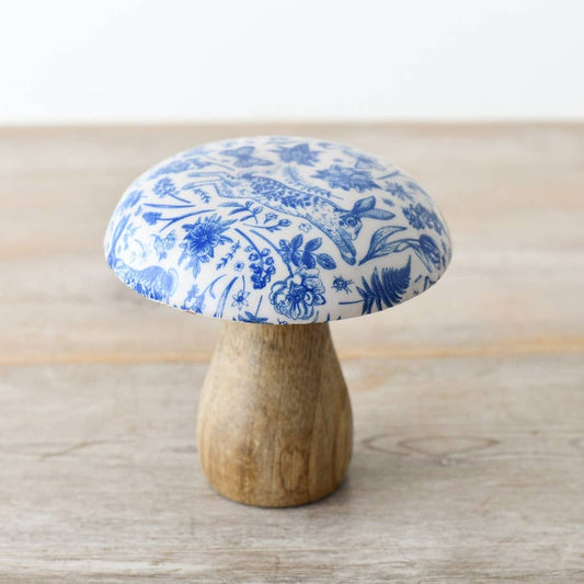 Blue Hare Wooden Mushroom