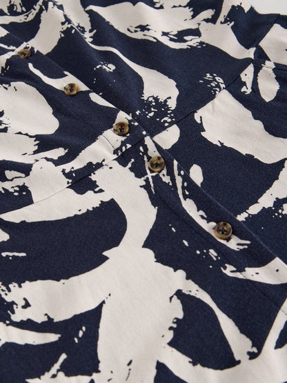 White Stuff Rua Jersey Dress Navy Print