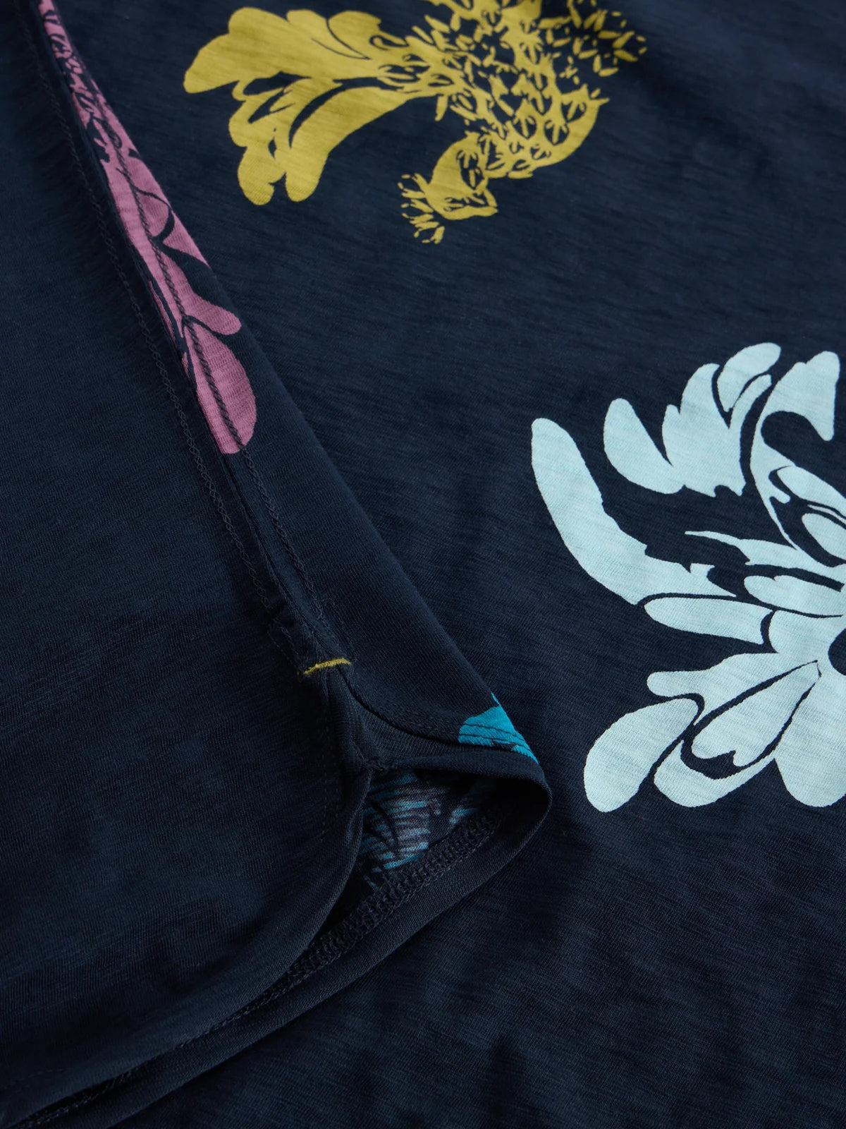 White Stuff Clara LS Tee Navy Print