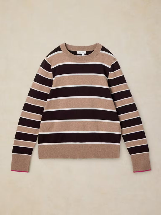White Stuff Katie Stripe Jumper Natural Multi