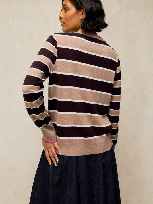 White Stuff Katie Stripe Jumper Natural Multi