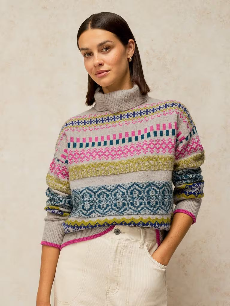 White Stuff Felicity Fairisle Jumper Natural Multi