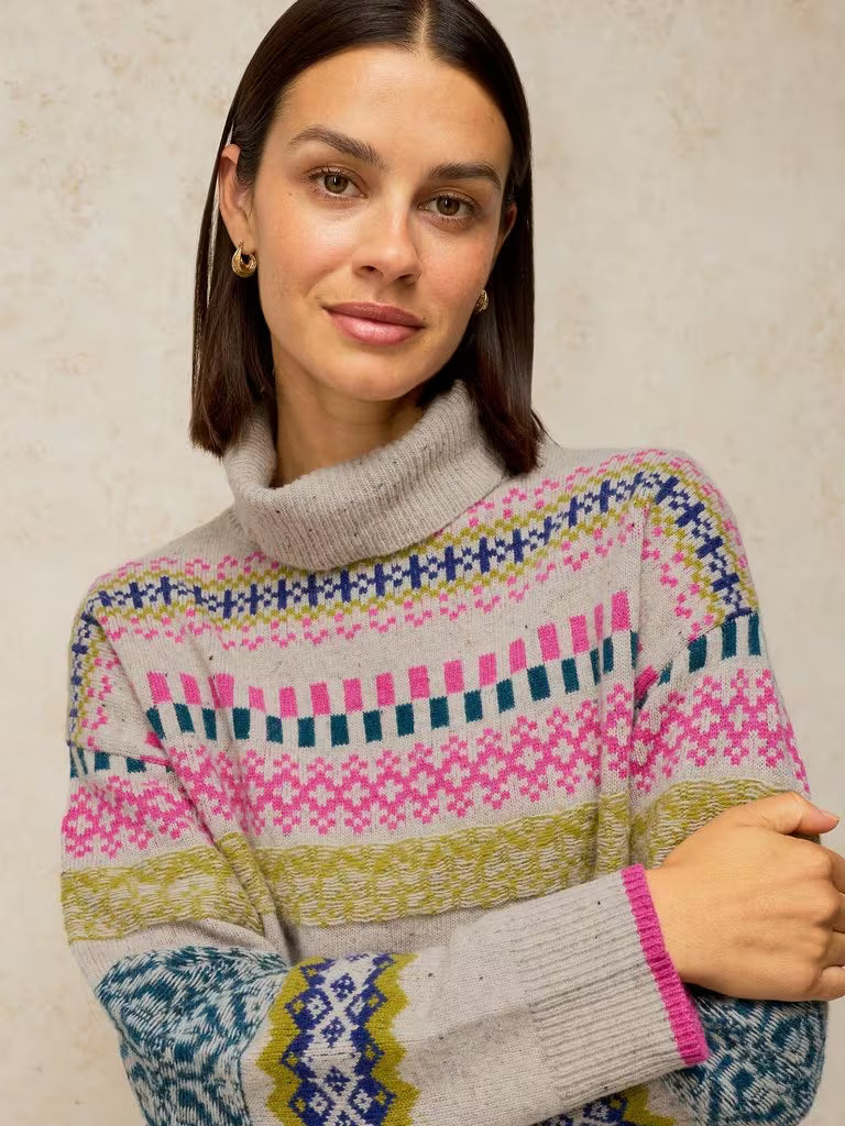 White Stuff Felicity Fairisle Jumper Natural Multi