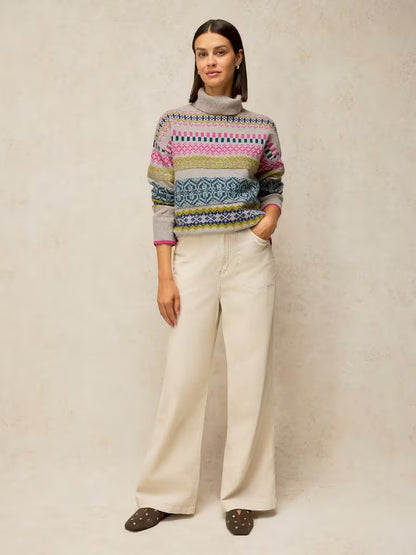 White Stuff Felicity Fairisle Jumper Natural Multi