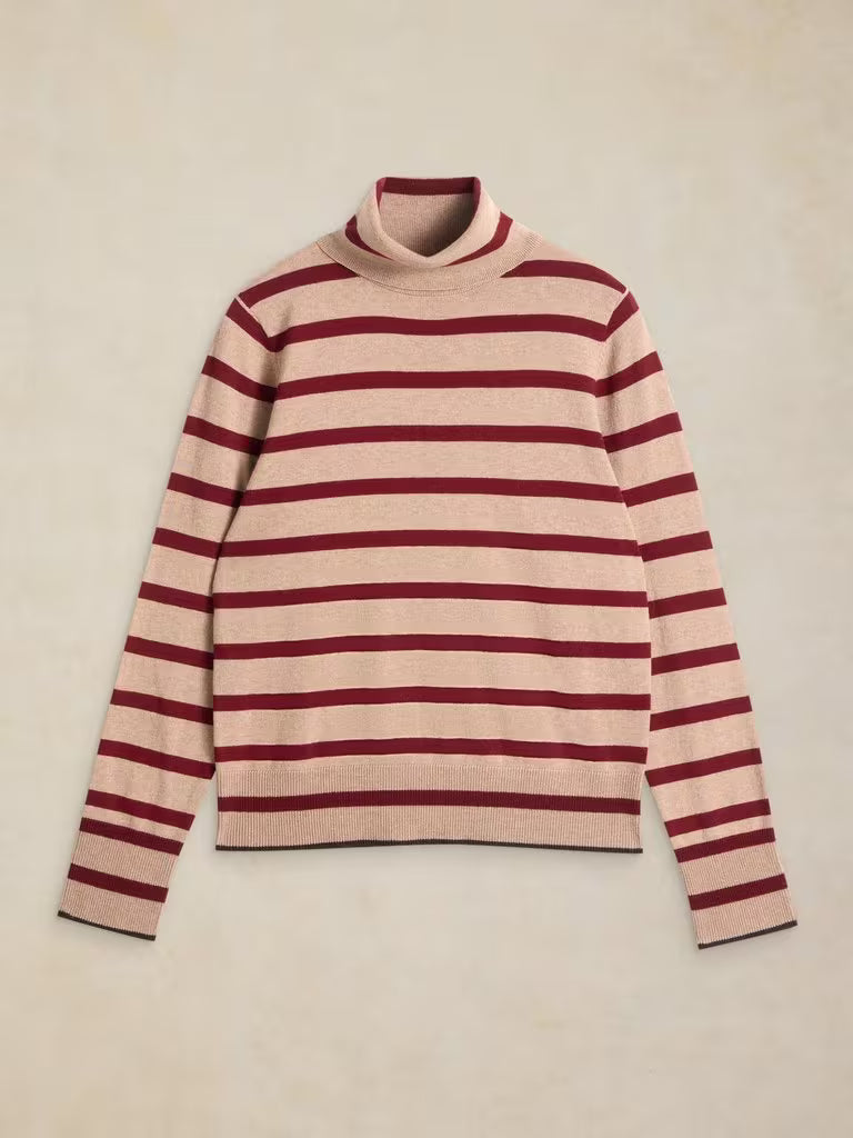 White Stuff Katie Roll Neck Jumper Natural Multi