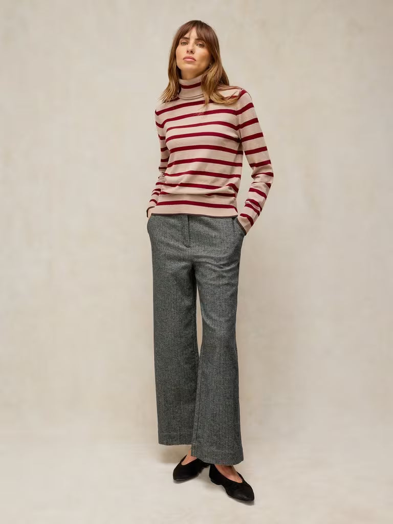 White Stuff Katie Roll Neck Jumper Natural Multi