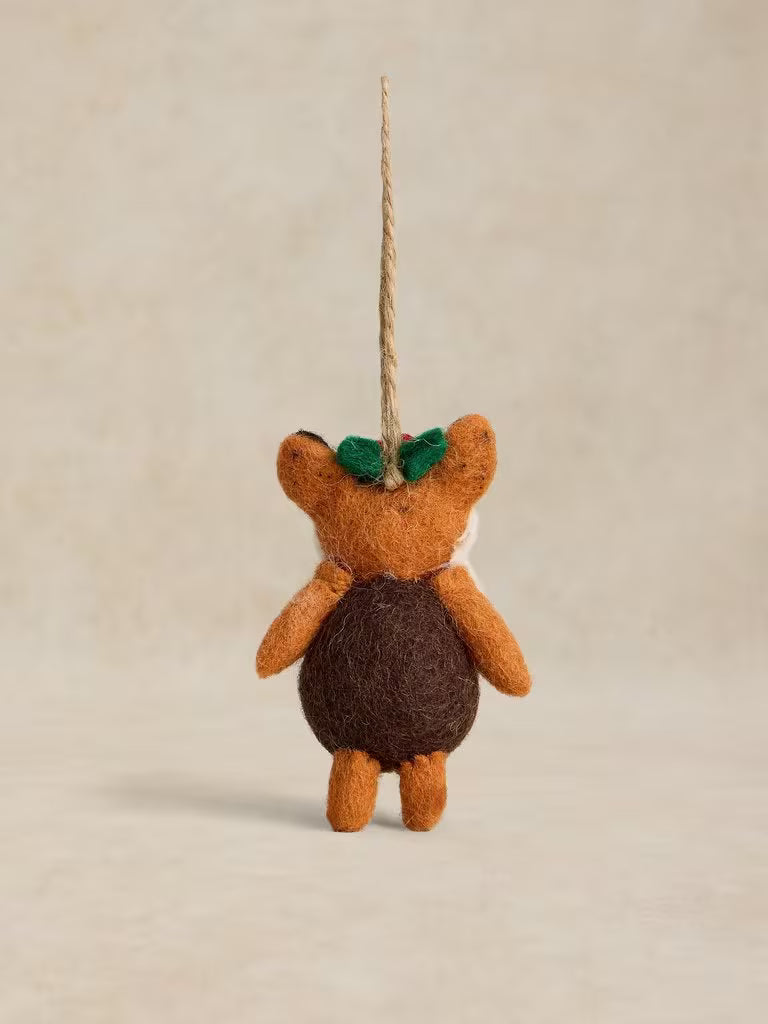 White Stuff Fluffy Fox Pudding Decoration