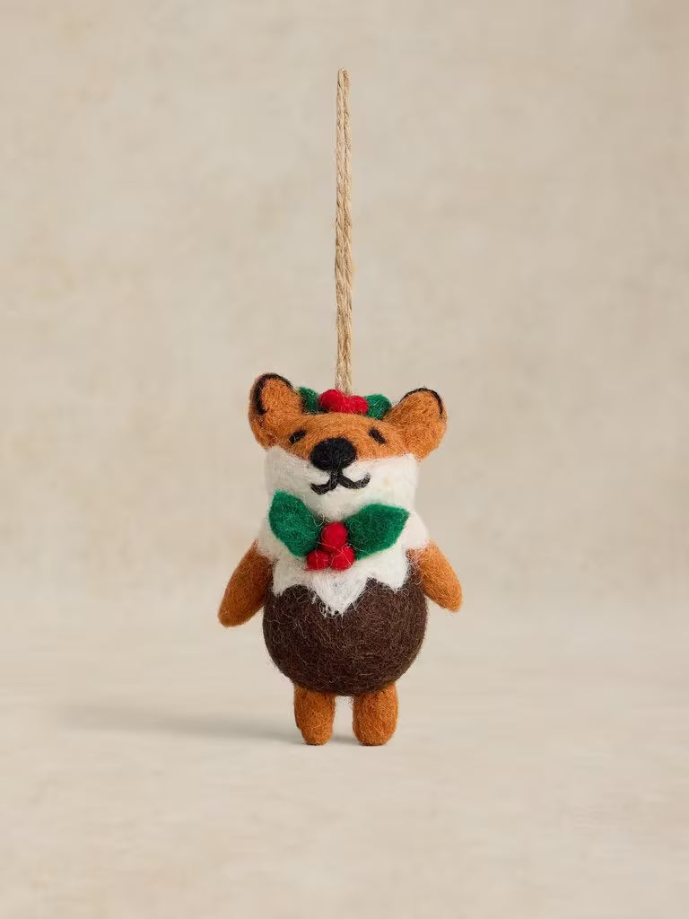 White Stuff Fluffy Fox Pudding Decoration