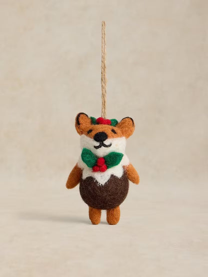 White Stuff Fluffy Fox Pudding Decoration