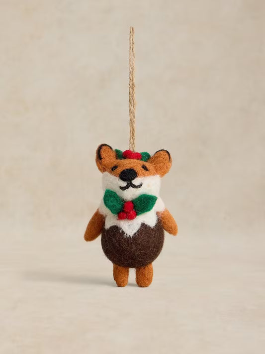White Stuff Fluffy Fox Pudding Decoration