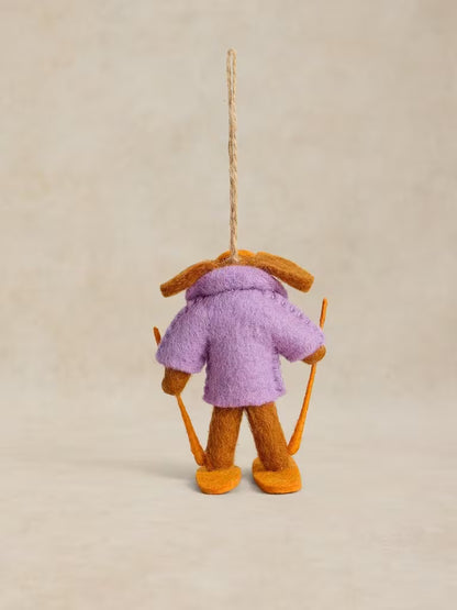 White Stuff Skiiing Dog Hanging Decoration