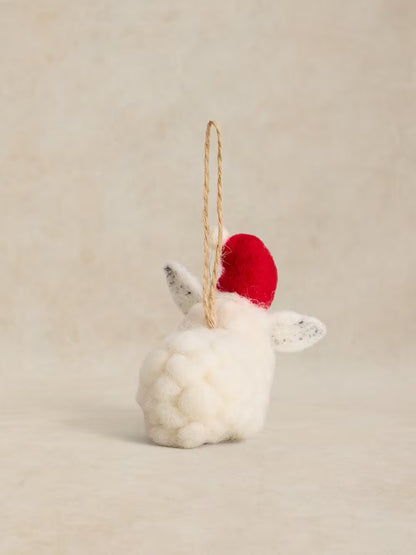 White Stuff Fluffy Sheep Hanging Decoration