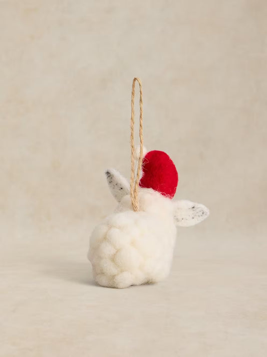 White Stuff Fluffy Sheep Hanging Decoration