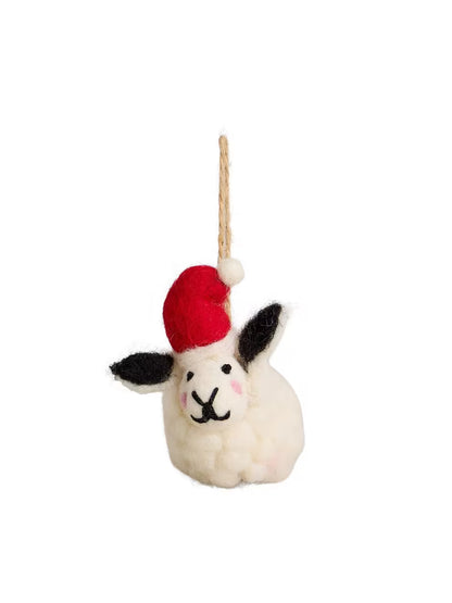 White Stuff Fluffy Sheep Hanging Decoration
