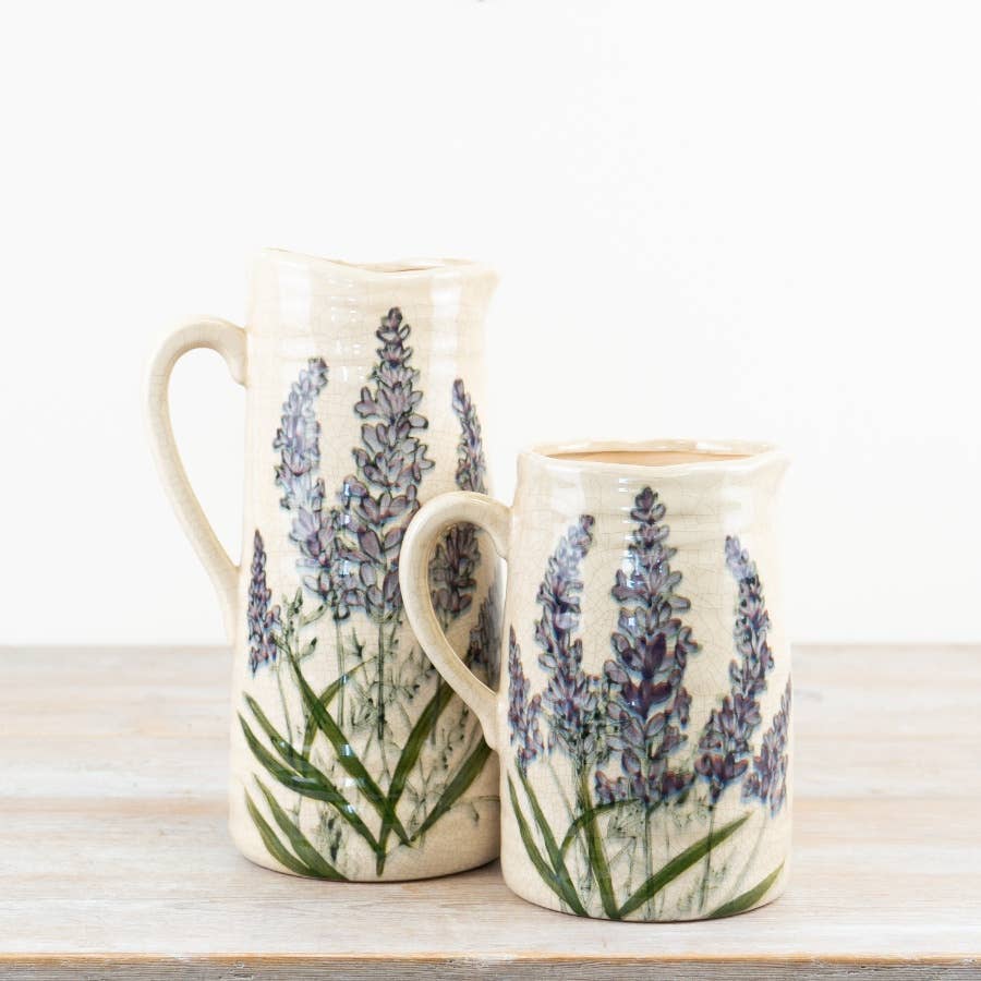 Lavender Design Ceramic Jug