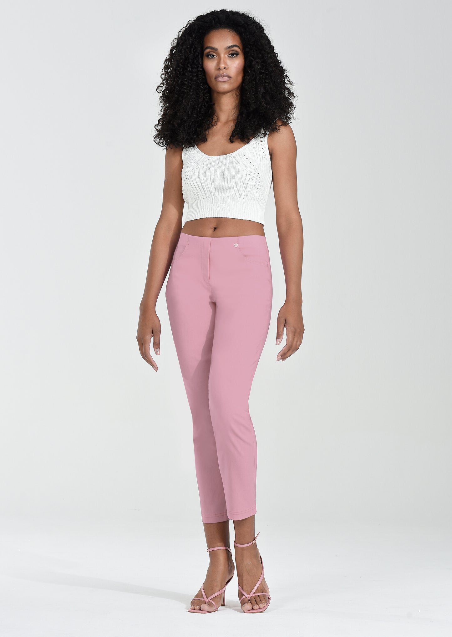 Bella 09 Ankle Grazer Trousers Rose
