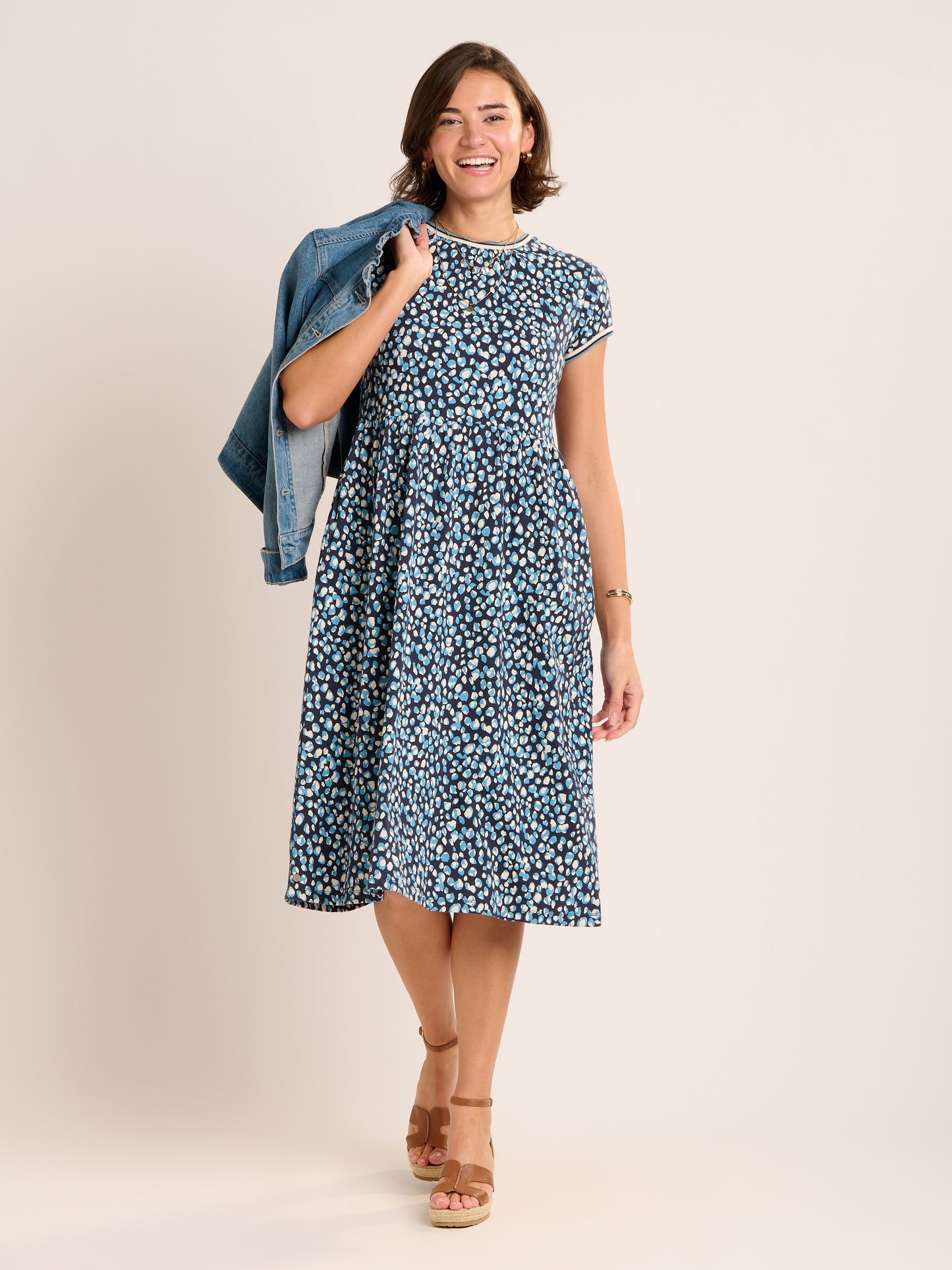 Brakburn Alexia Jersey Midi Dress Blue