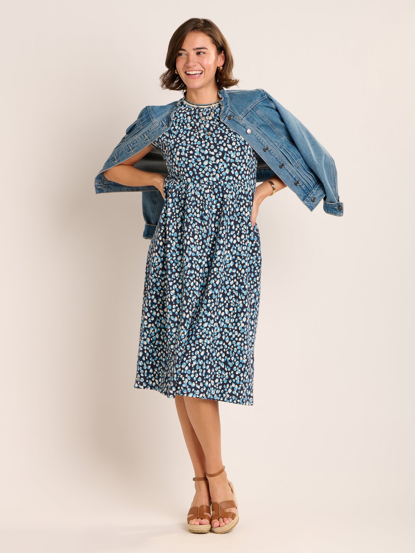 Brakburn Alexia Jersey Midi Dress Blue