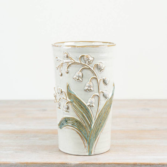 Embossed Flower Design Vase