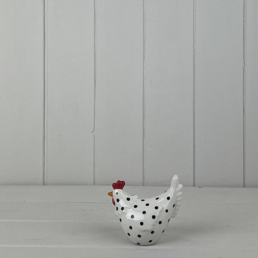 White Dotty Chicken Ornament