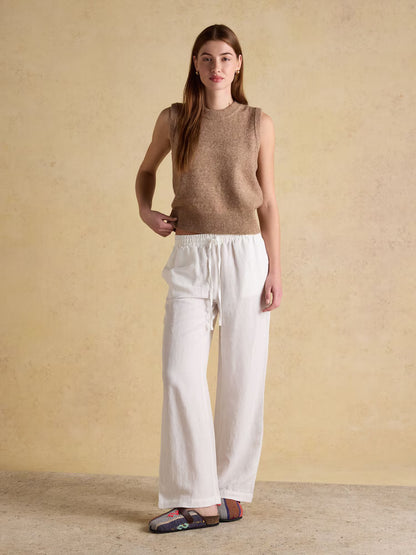 Joules Holly Knitted Vest Tan