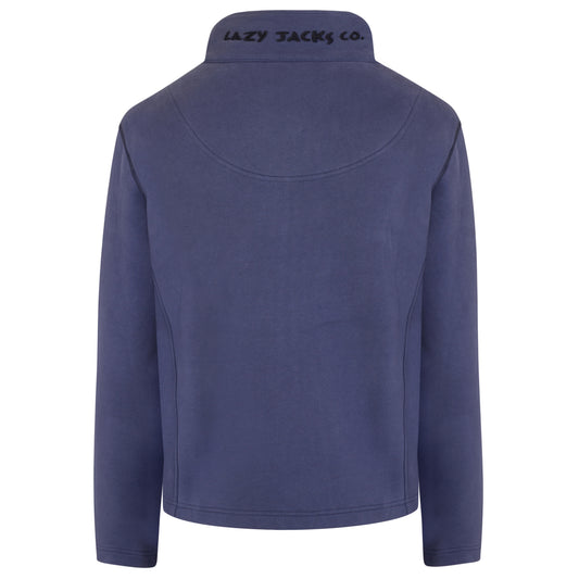 Women's Zip Through Blue Sweatshirt