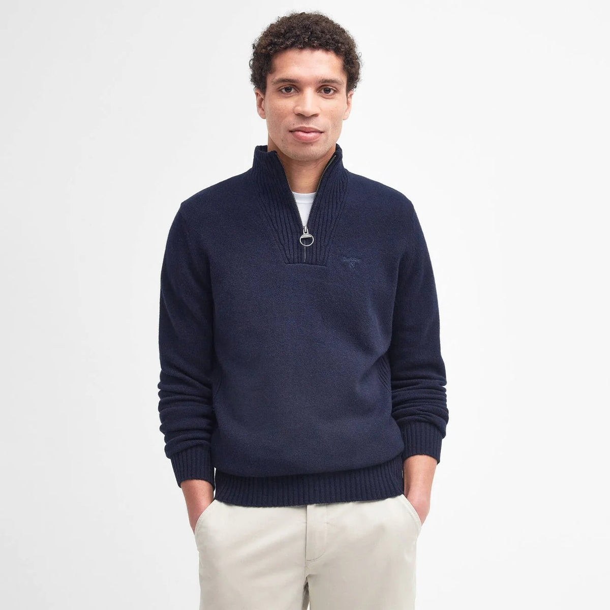 Barbour Essential Half Zip Jumper Navy