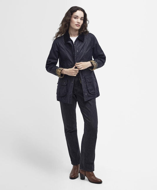 Barbour Beadnell Waxed Jacket Navy