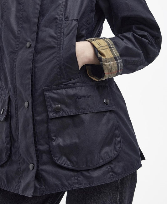 Barbour Beadnell Waxed Jacket Navy