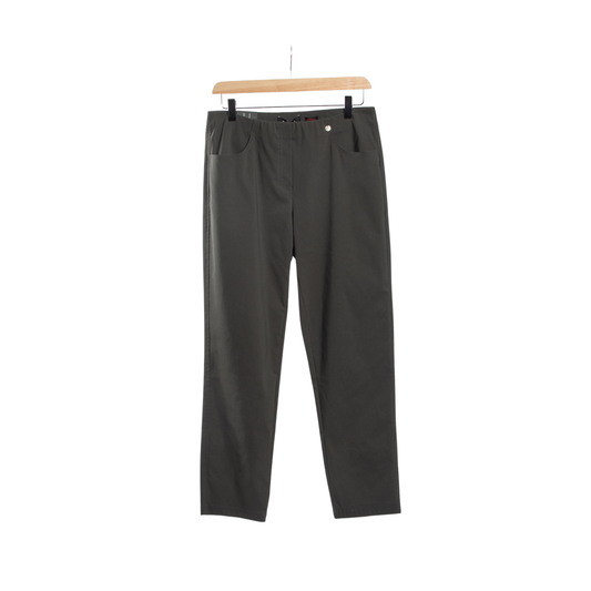 Bella 09 Ankle Grazer Trousers Forest Green