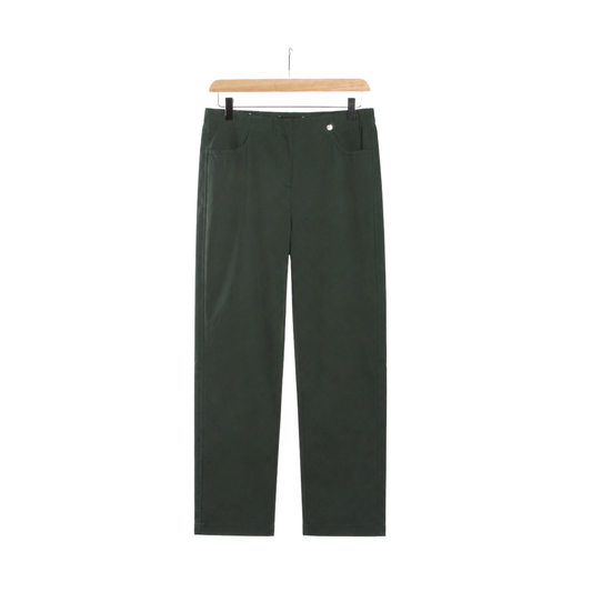 Robell Bella 09 Ankle Grazer Trousers Dark Green